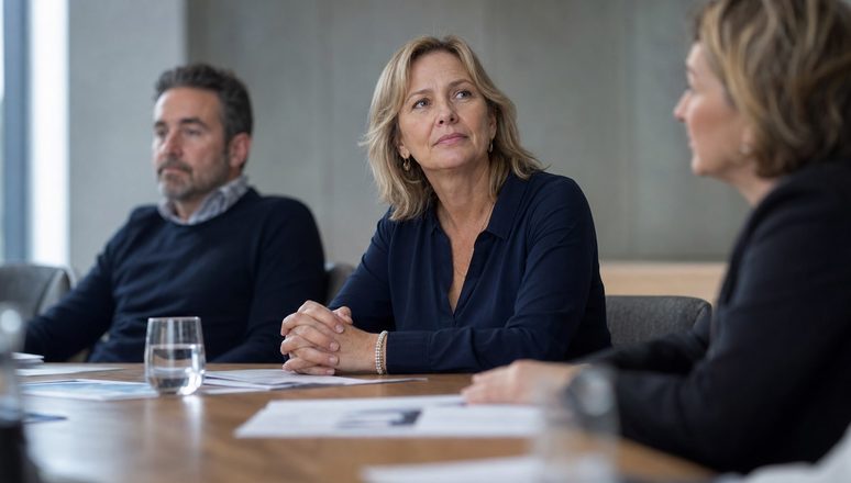 A director listening during a board discussion